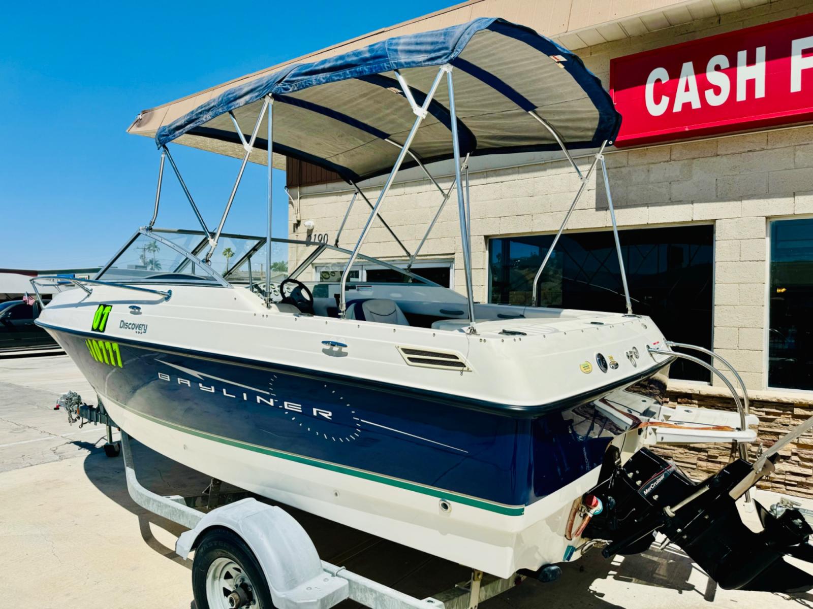 2007 Bayliner Discovery 192 , located at 2190 Hwy 95, Bullhead City, AZ, 86442, (928) 704-0060, 0.000000, 0.000000 - On consingment. 2007 Bayliner Discovery 192. Recently serviced. Nice bimini top - Photo #0